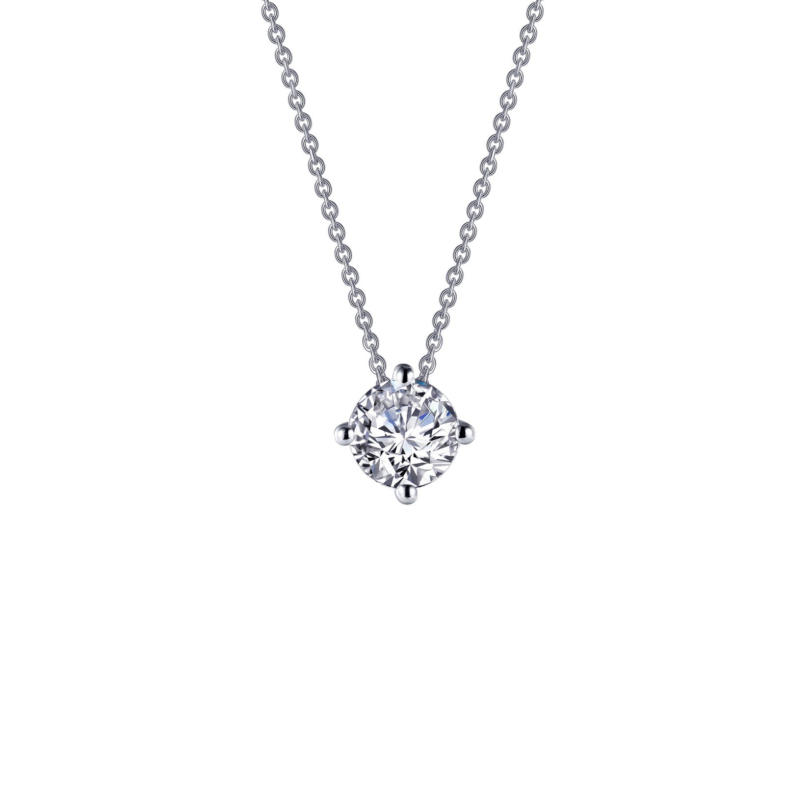 Lafonn 1.5 CTW Solitaire Necklace 2 Stone Count N0175CLP20