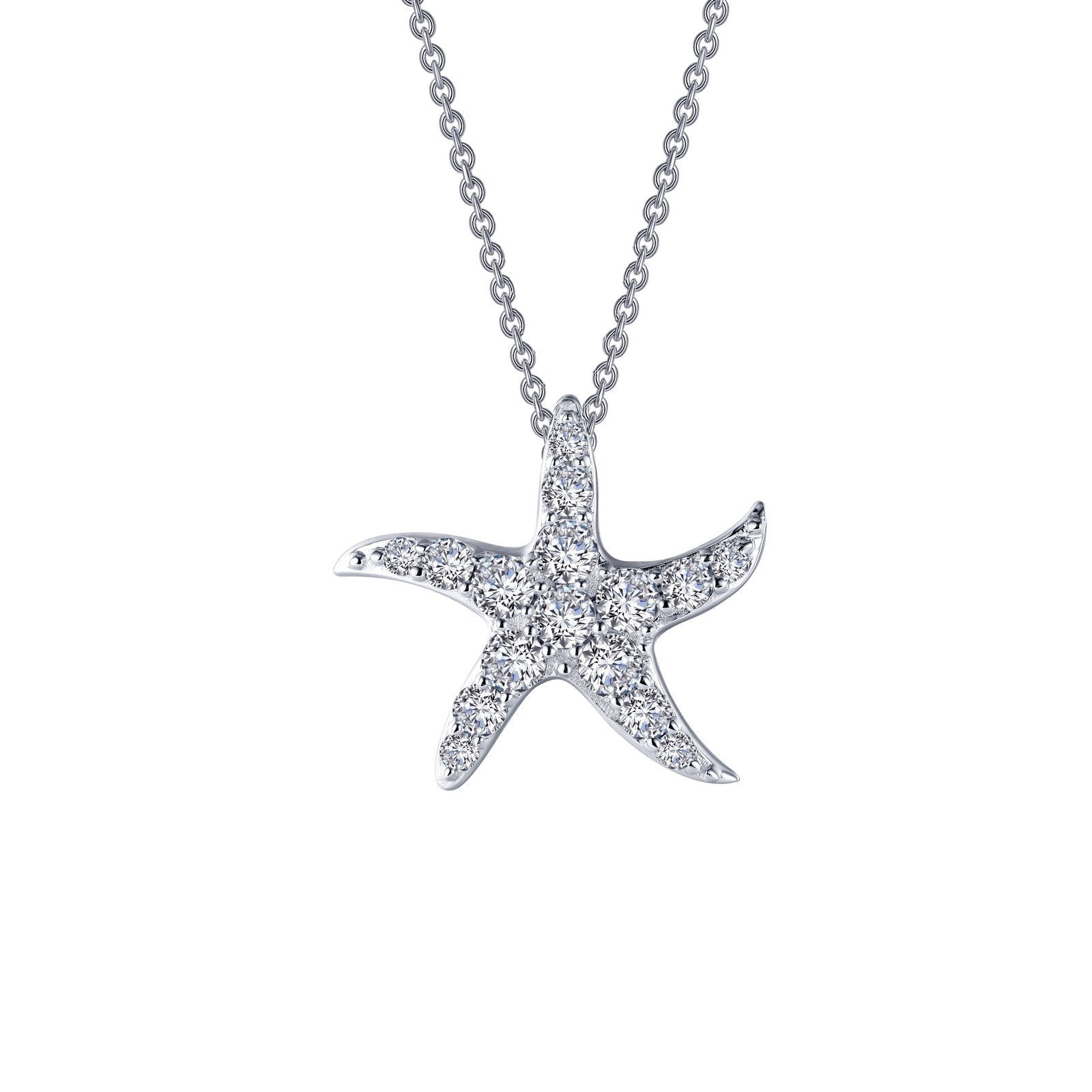 LaFonn Platinum Simulated Diamond N/A NECKLACES Whimsical Starfish Necklace