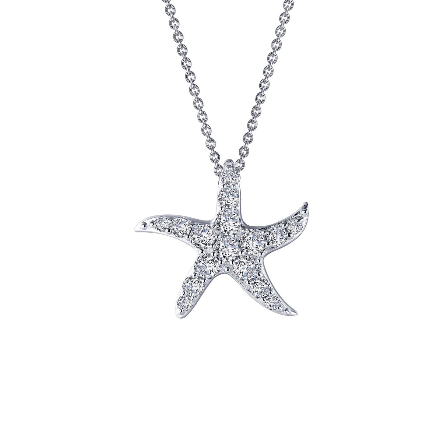 Load image into Gallery viewer, LaFonn Platinum Simulated Diamond N/A NECKLACES Whimsical Starfish Necklace
