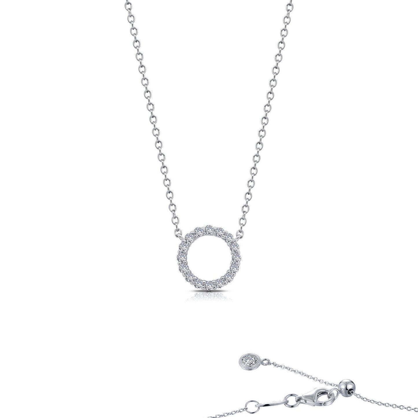 Load image into Gallery viewer, LaFonn Platinum Simulated Diamond N/A NECKLACES 0.41 CTW Open Circle Necklace
