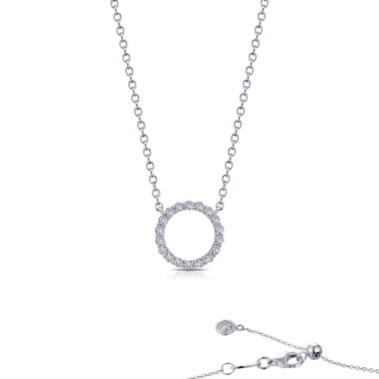 Load image into Gallery viewer, LaFonn Platinum Simulated Diamond N/A NECKLACES 0.54 CTW Open Circle Necklace
