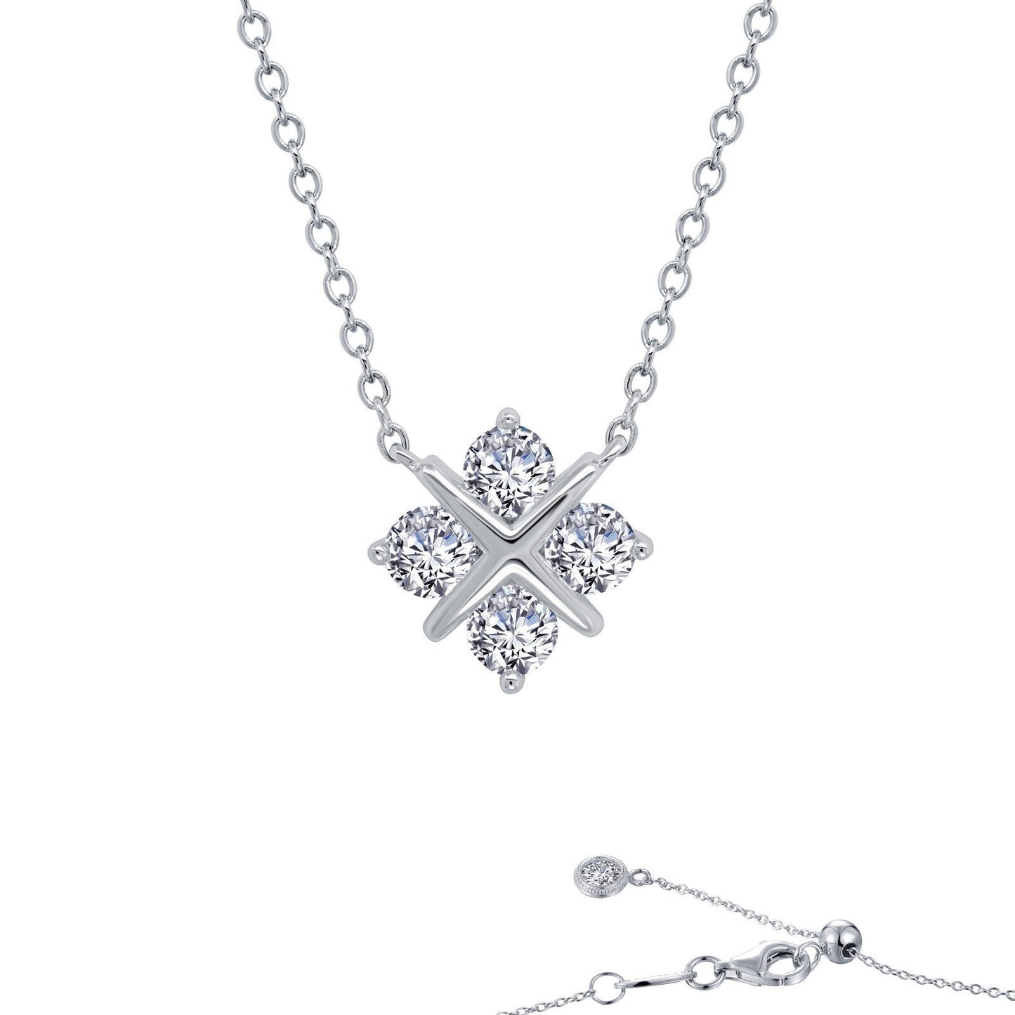Load image into Gallery viewer, LaFonn Platinum Simulated Diamond N/A NECKLACES 0.93 CTW Simple Squad Necklace
