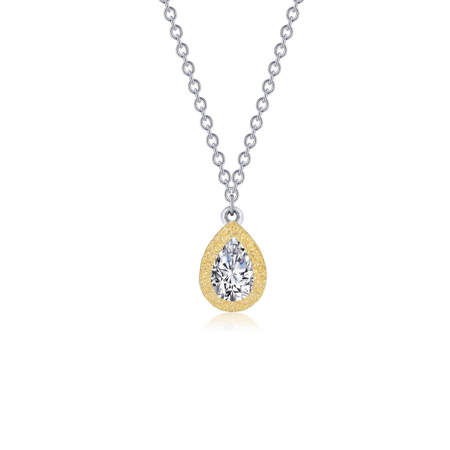LaFonn Mixed-Color Simulated Diamond 5X3mm Pear, Approx. 0.30 CTW NECKLACES 0.55 CTW Solitaire Necklace