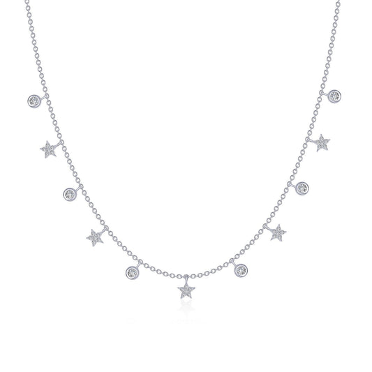 LaFonn Platinum Simulated Diamond N/A NECKLACES 0.73 CTW Starfall Necklace