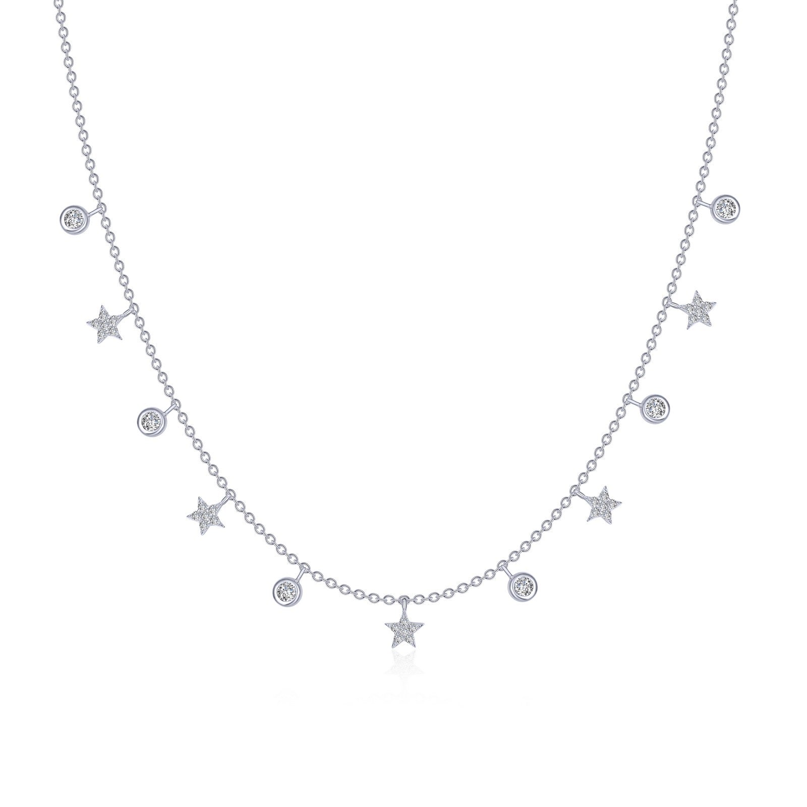 Lafonn 0.73 CTW Starfall Necklace 37 Stone Count N0212CLP20