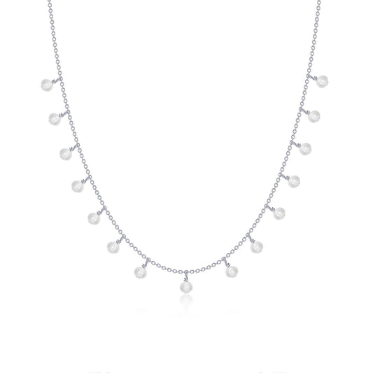 LaFonn Platinum Simulated Diamond N/A NECKLACES Waterfall Necklace