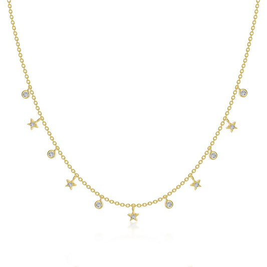 LaFonn Gold Simulated Diamond N/A NECKLACES Starfall Necklace