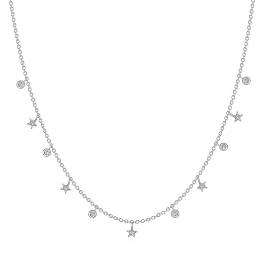 LaFonn Platinum Simulated Diamond N/A NECKLACES Starfall Necklace