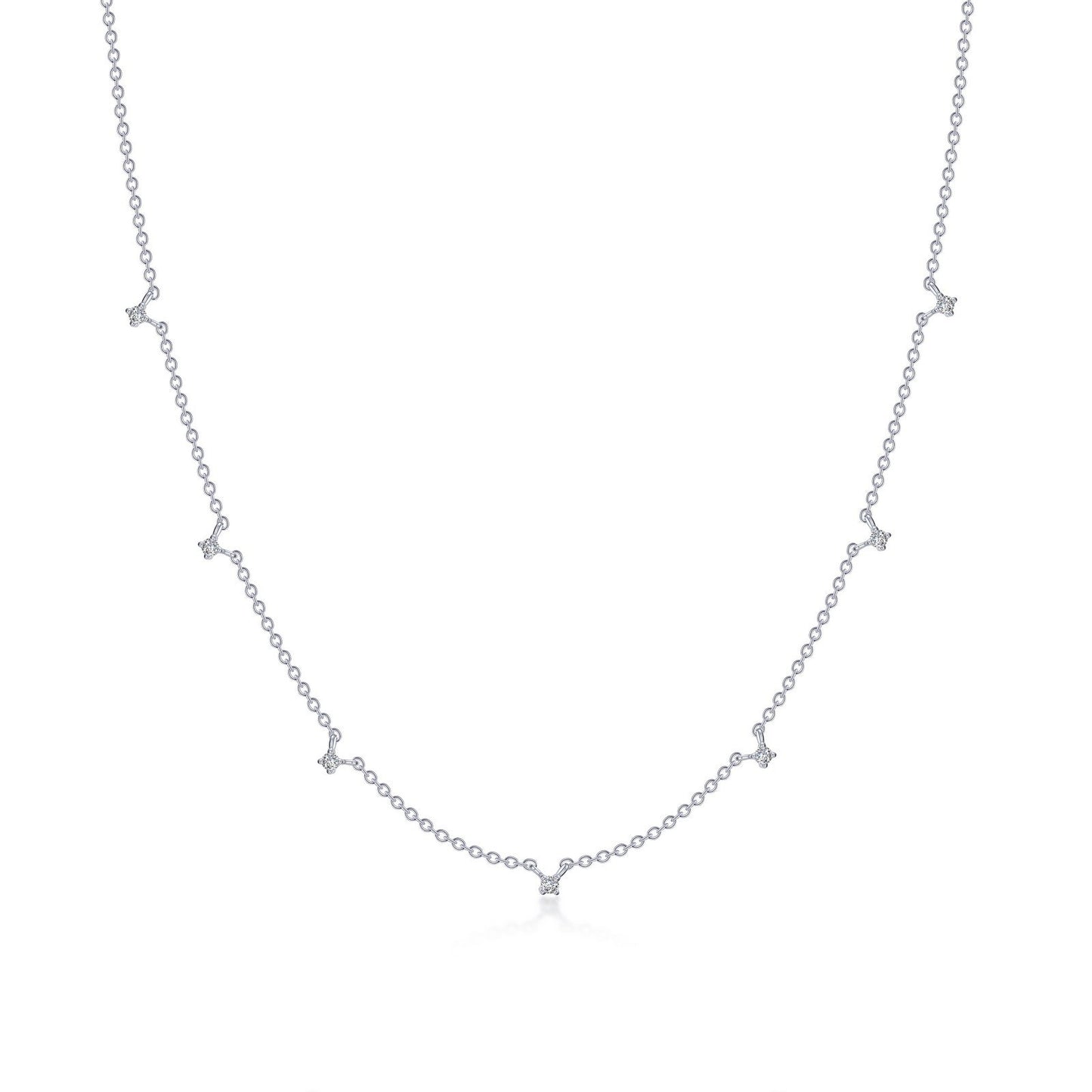 LaFonn Platinum Simulated Diamond N/A NECKLACES 0.46 CTW Station Necklace