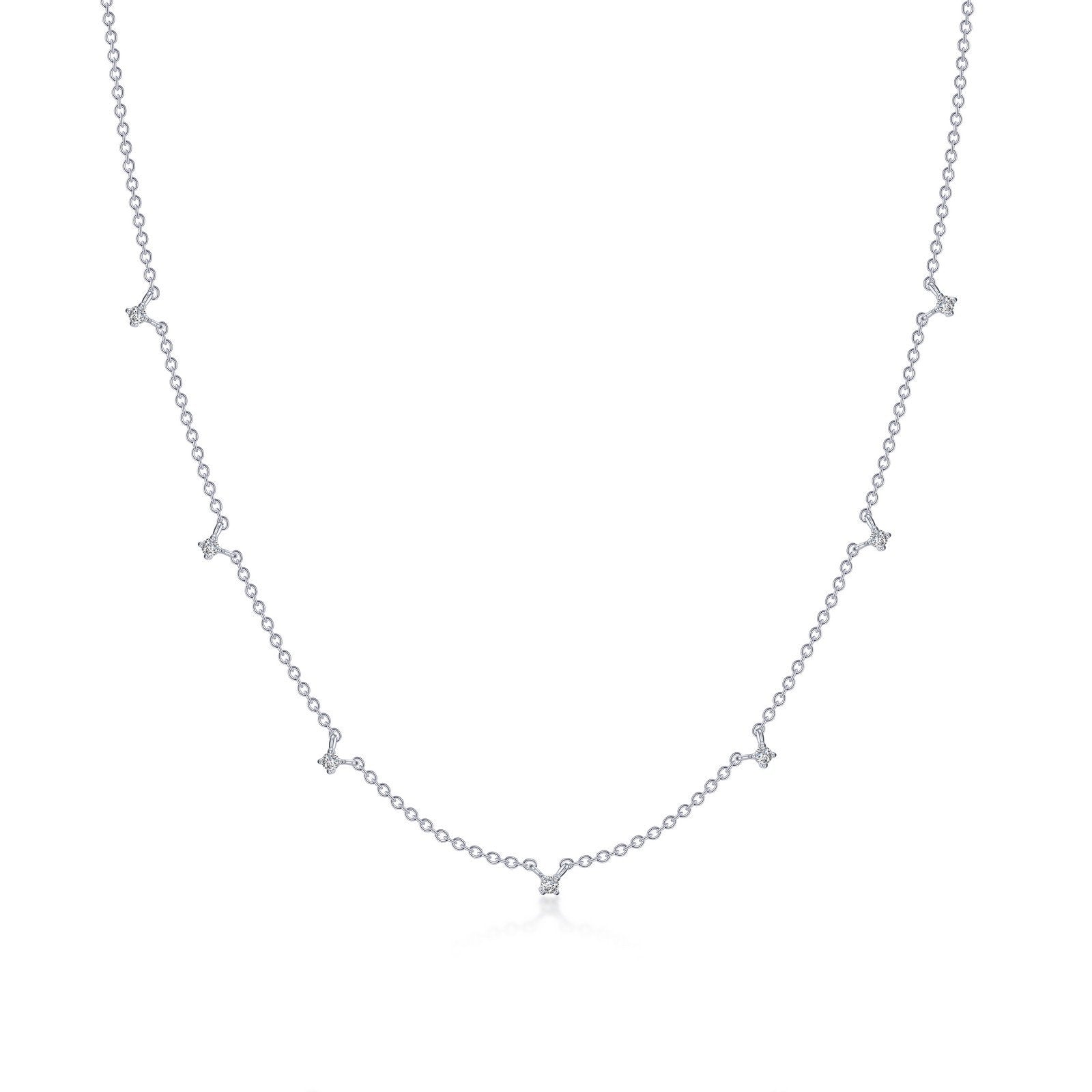 LaFonn Platinum Simulated Diamond N/A NECKLACES 0.46 CTW Station Necklace