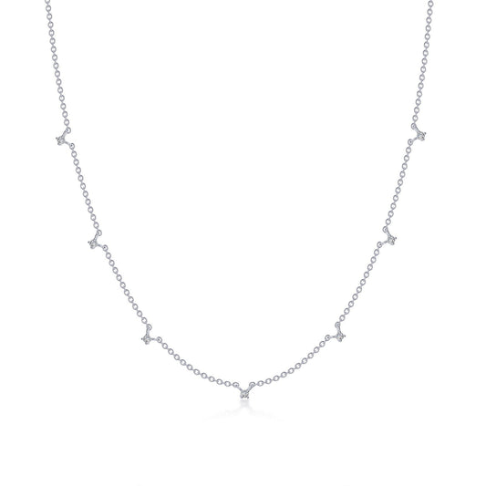 LaFonn Platinum Simulated Diamond N/A NECKLACES 0.46 CTW Station Necklace