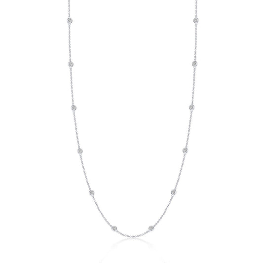 LaFonn Platinum Simulated Diamond N/A NECKLACES 0.73 CTW Station Necklace