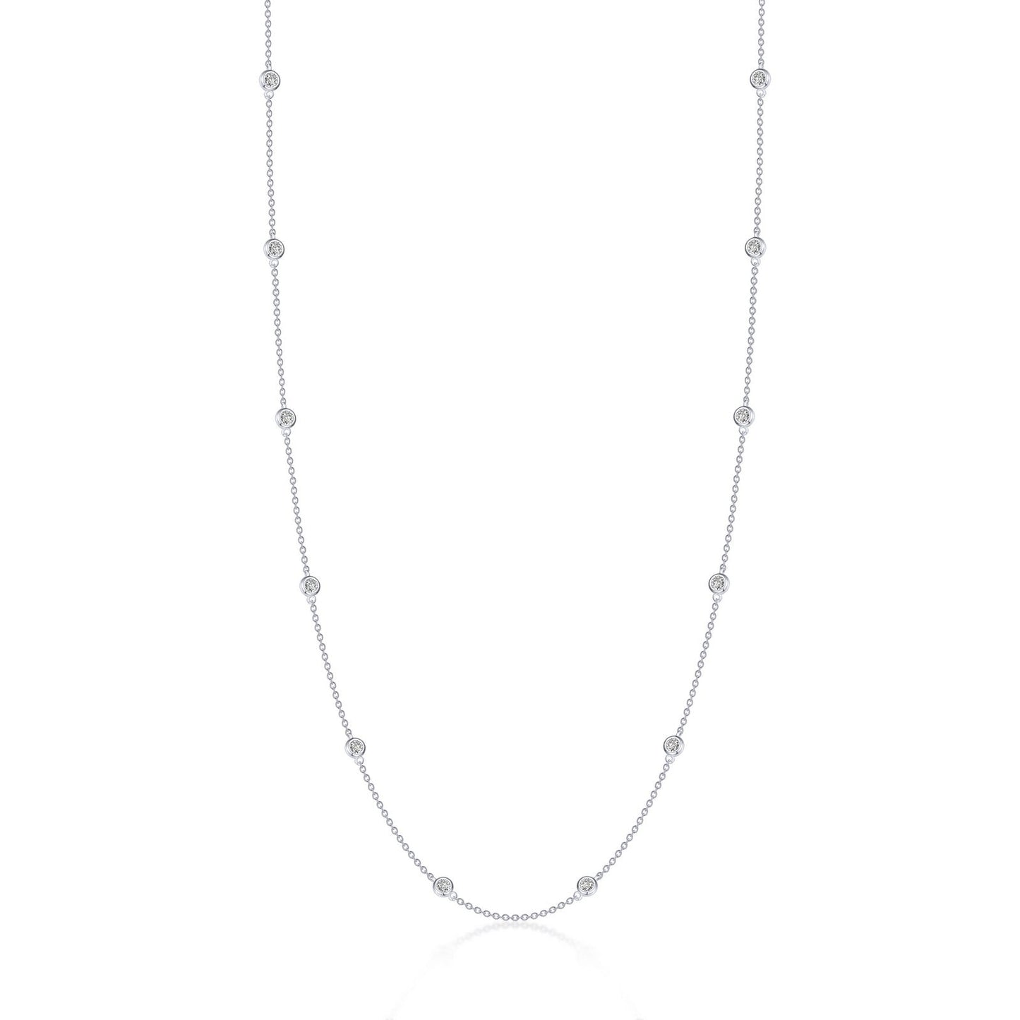Load image into Gallery viewer, Lafonn 0.73 CTW Station Necklace 13 Stone Count N0219CLP18
