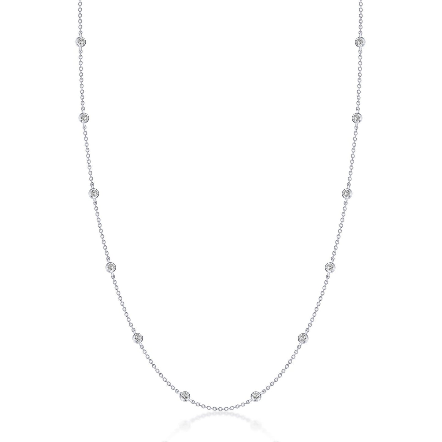 Lafonn Station Necklace 13 Stone Count N0221CLP18