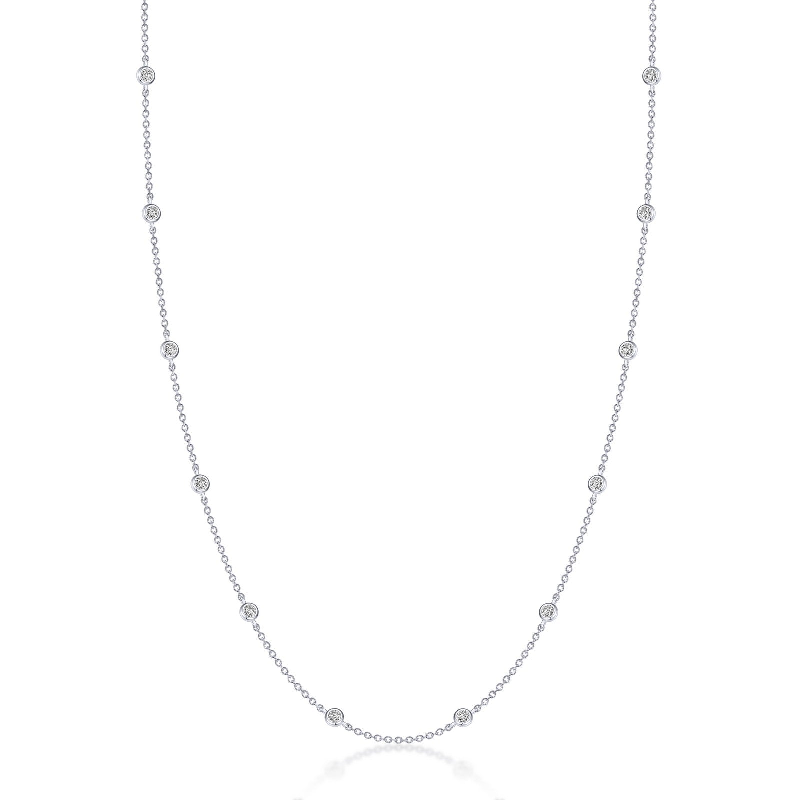 Lafonn Station Necklace 13 Stone Count N0221CLP18