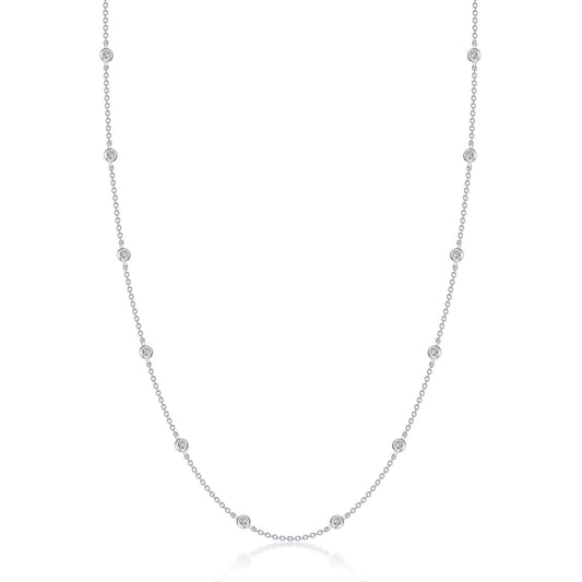 Lafonn Station Necklace 13 Stone Count N0221CLP18