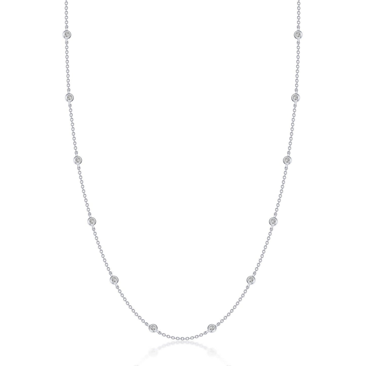 LaFonn Platinum Simulated Diamond N/A NECKLACES Station Necklace