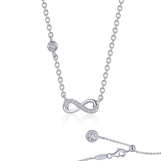 Load image into Gallery viewer, Lafonn 0.36 CTW Infinity Necklace 12 Stone Count N0226CLP18
