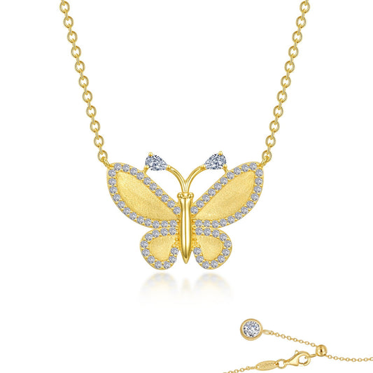 Lafonn Butterfly Necklace 69 Stone Count N0236CLG20