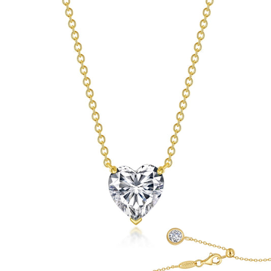 Lafonn Heart Solitaire Necklace 1 Stone Count N0245CLG20