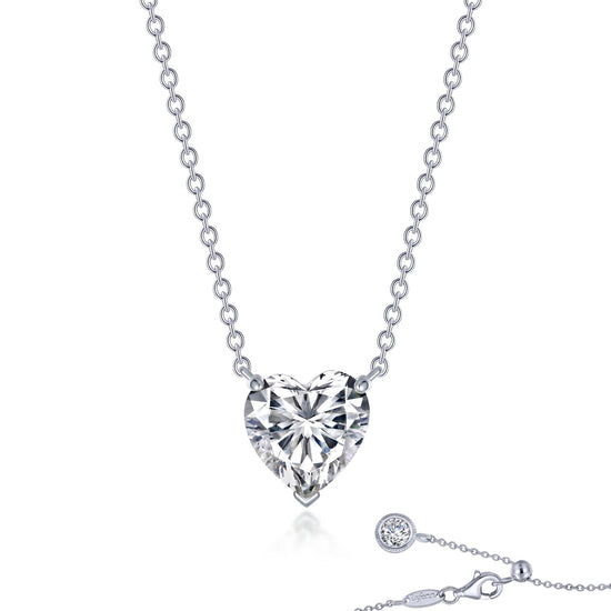 Lafonn Heart Solitaire Necklace 1 Stone Count N0245CLP20