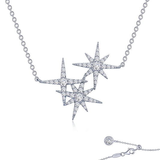 Lafonn Star Cluster Necklace 54 Stone Count N0246CLP20