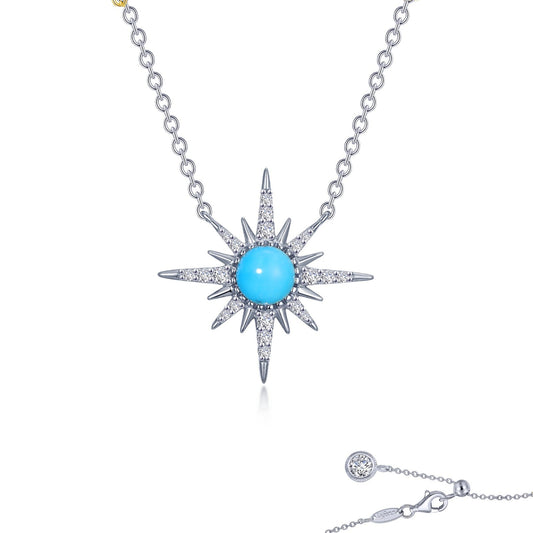 Lafonn Sunburst Necklace 22 Stone Count N0248TQP20