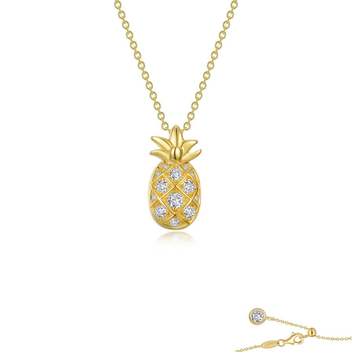 Lafonn Pineapple Necklace 14 Stone Count N0255CLG20