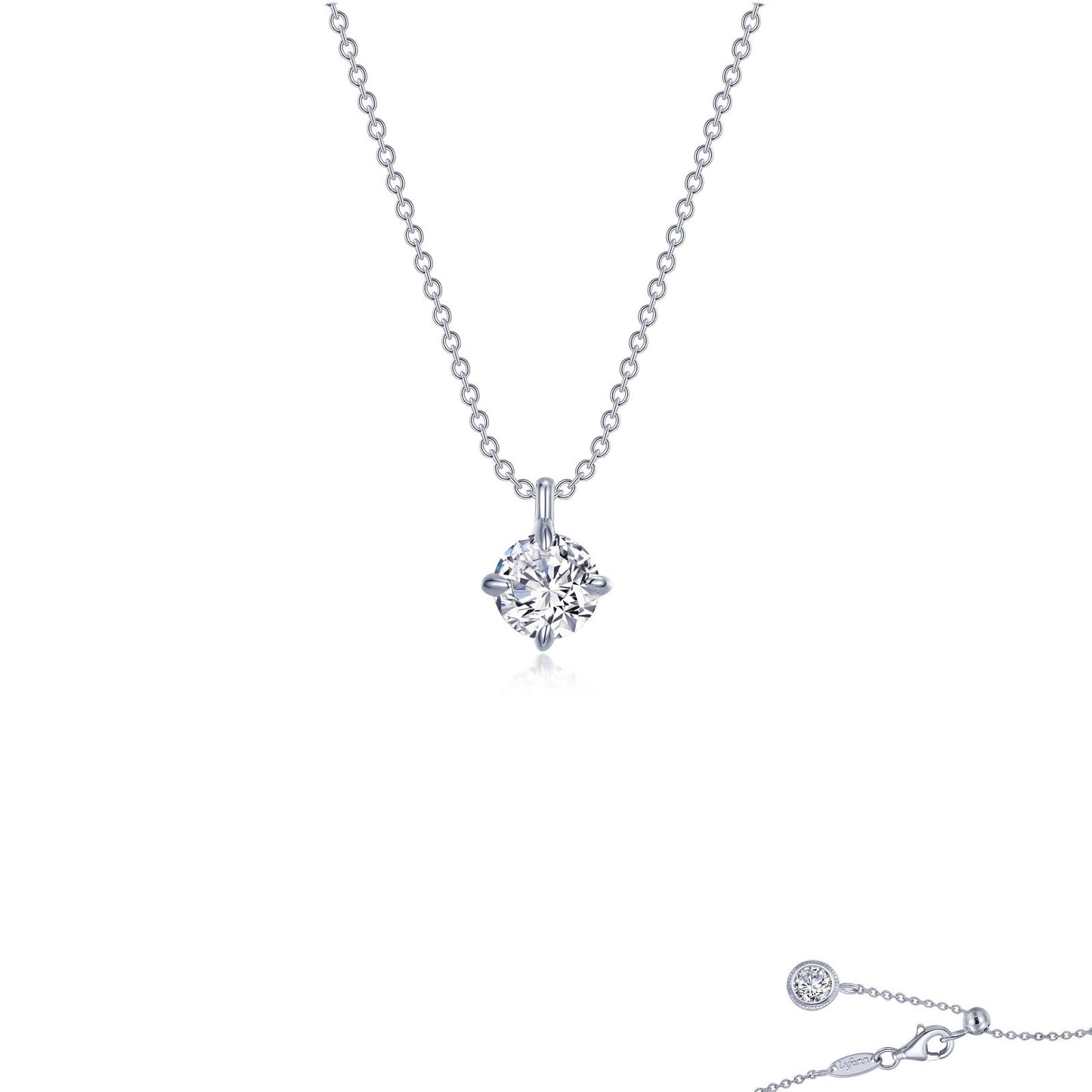 Lafonn Solitaire Necklace 2 Stone Count N0262CLP20