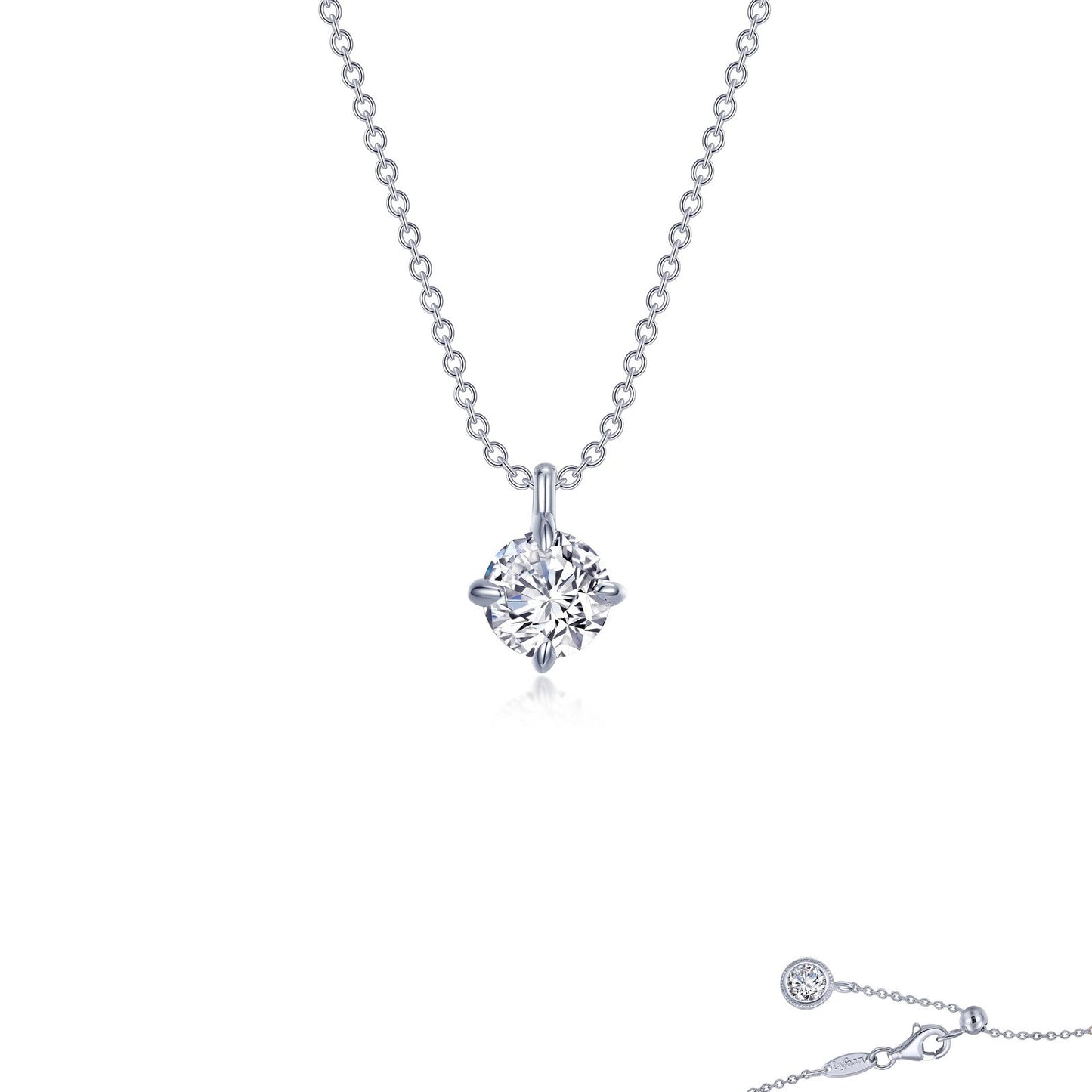 Lafonn Solitaire Necklace 2 Stone Count N0265CLP20