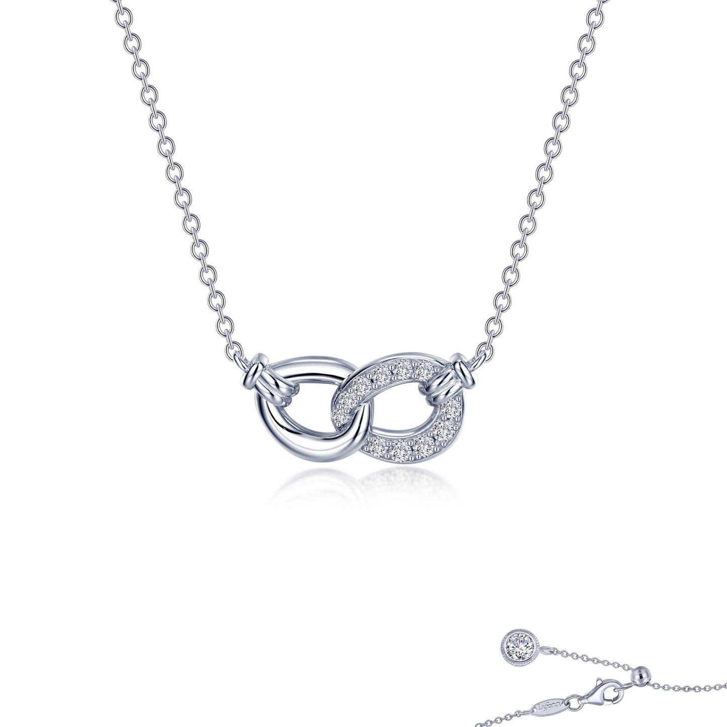 Load image into Gallery viewer, Lafonn Interlocking Circles Necklace 12 Stone Count N0271CLP20

