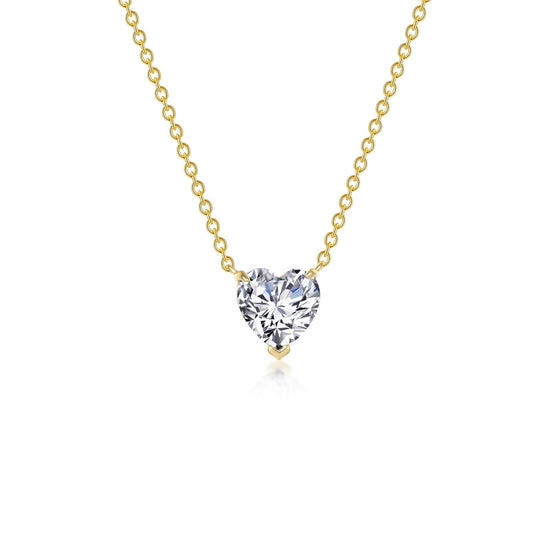 Load image into Gallery viewer, Lafonn Heart Solitaire Necklace 2 Stone Count N0277CLG20
