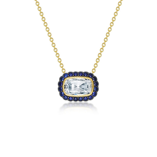 Lafonn Vintage Inspired Halo Necklace 22 Stone Count N0278CST20