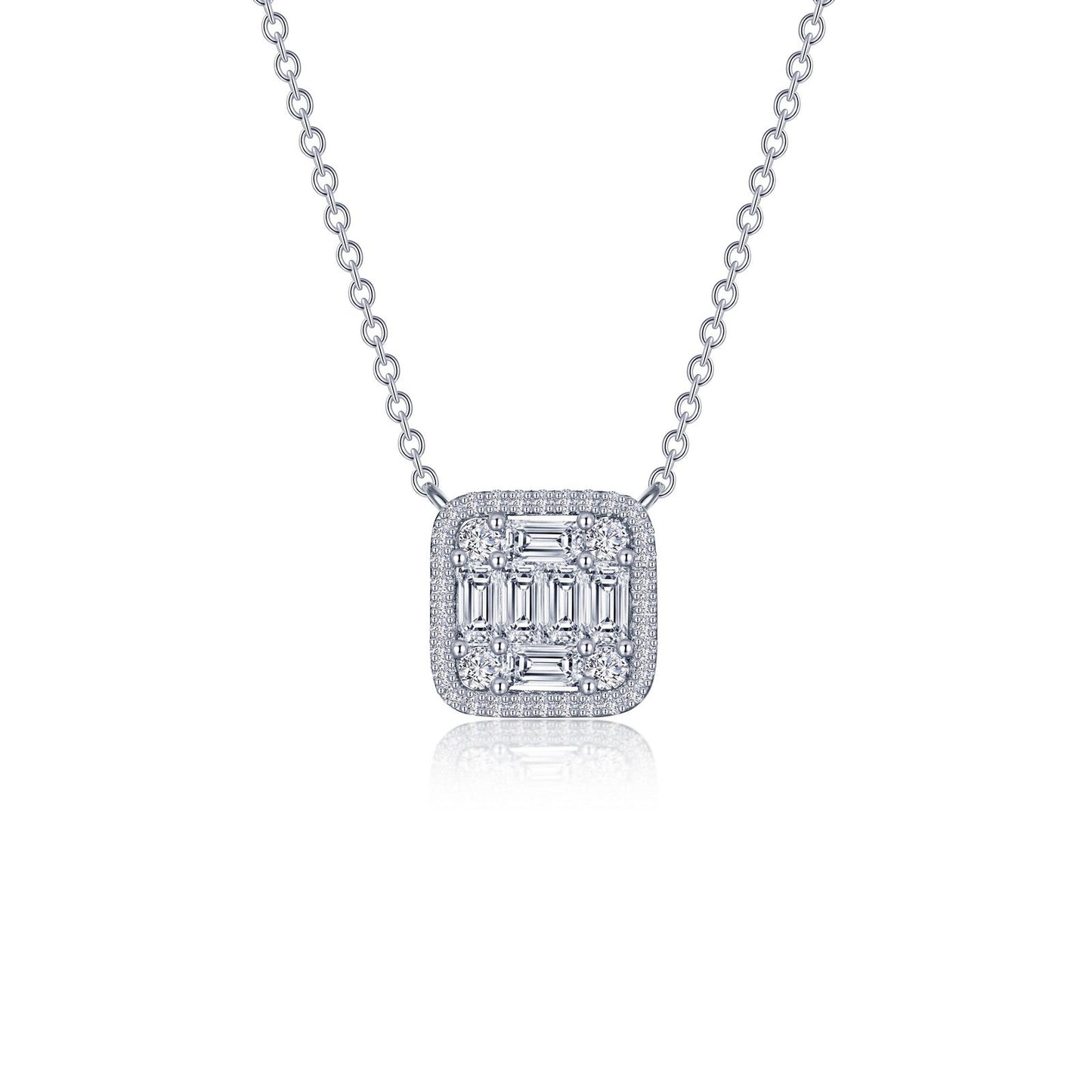 Lafonn Cluster Halo Necklace 43 Stone Count N0281CLP20
