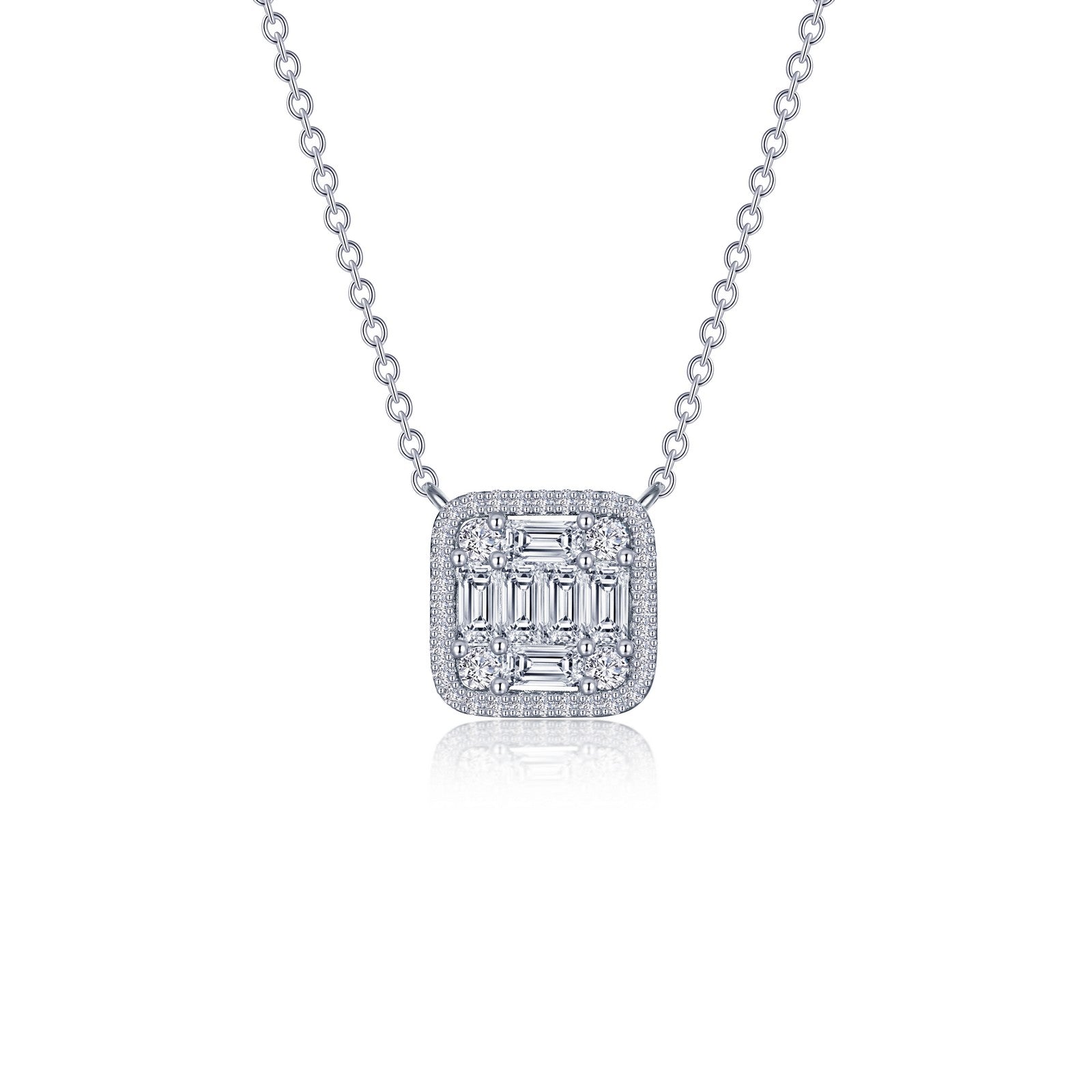Lafonn Cluster Halo Necklace 43 Stone Count N0281CLP20