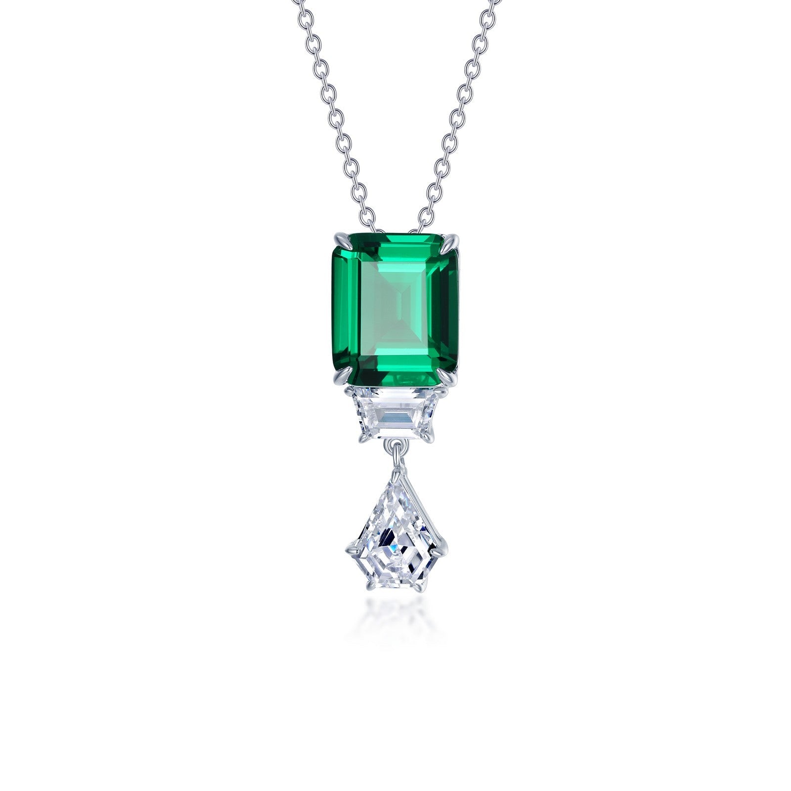 Lafonn Fancy Halo Necklace 4 Stone Count N0283CEP20