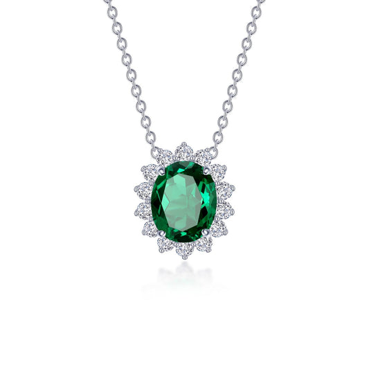 Lafonn Halo Necklace 16 Stone Count N0286CEP20