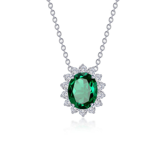 Lafonn Halo Necklace 16 Stone Count N0286CEP20
