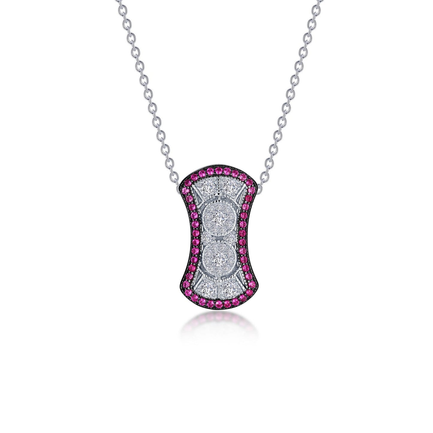 Lafonn Vintage Inspired Halo Necklace 69 Stone Count N0287CRT20