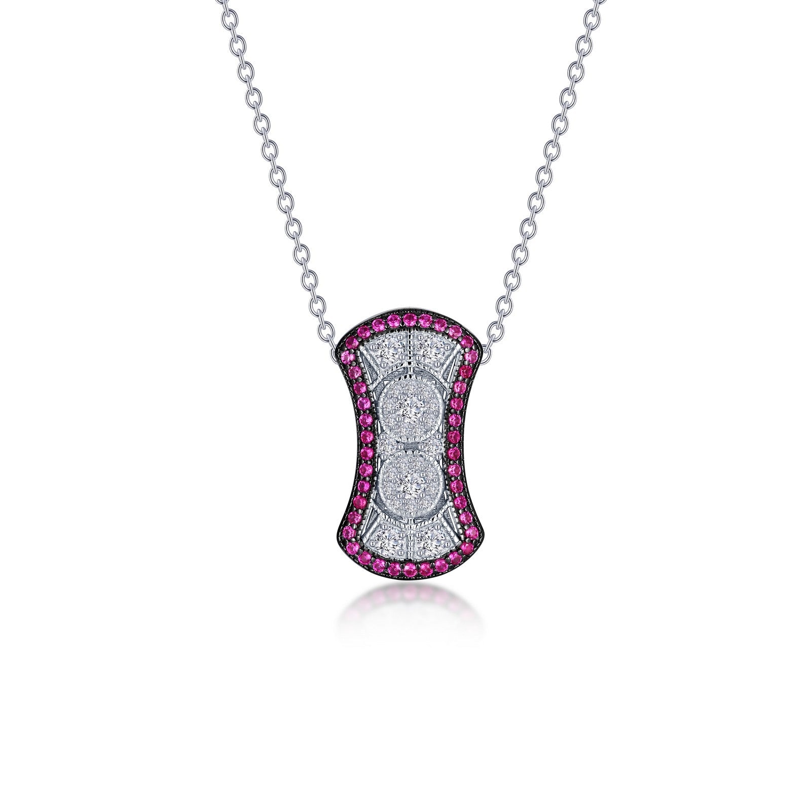 Lafonn Vintage Inspired Halo Necklace 69 Stone Count N0287CRT20