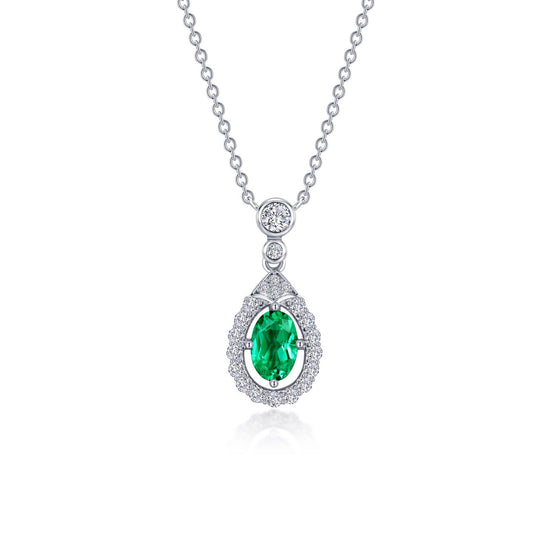 Load image into Gallery viewer, Lafonn Oval Halo Necklace 23 Stone Count N0289CEP20
