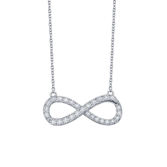 LaFonn Platinum Simulated Diamond N/A NECKLACES 0.48 CTW Infinity Necklace