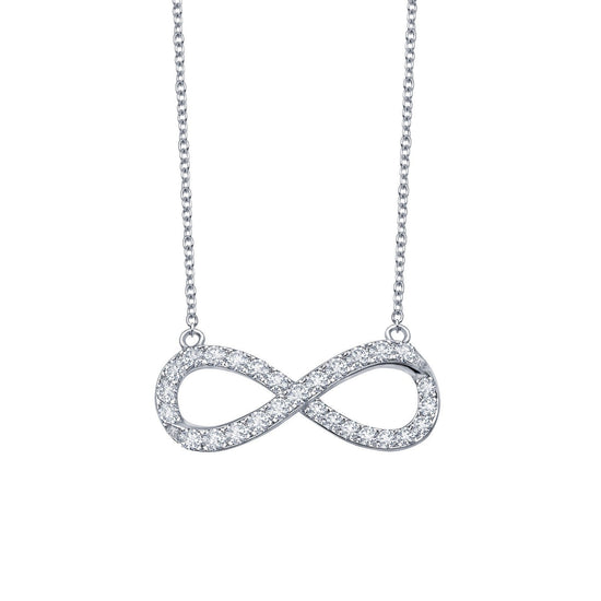 Load image into Gallery viewer, LaFonn Platinum Simulated Diamond N/A NECKLACES 0.48 CTW Infinity Necklace
