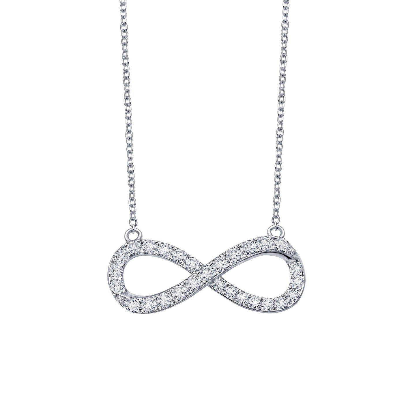Lafonn 0.48 CTW Infinity Necklace 41 Stone Count N2011CLP18