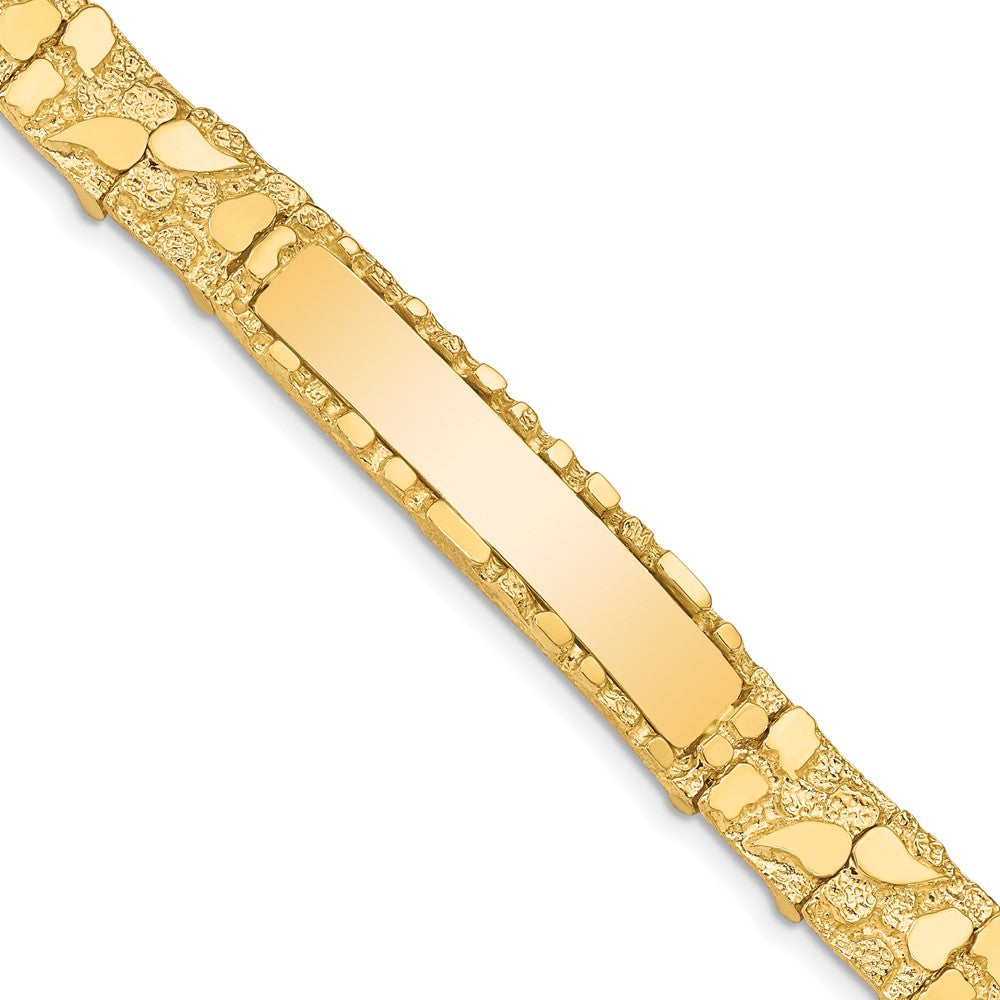 Quality Gold 14k 10.0mm Nugget ID Bracelet Gold     