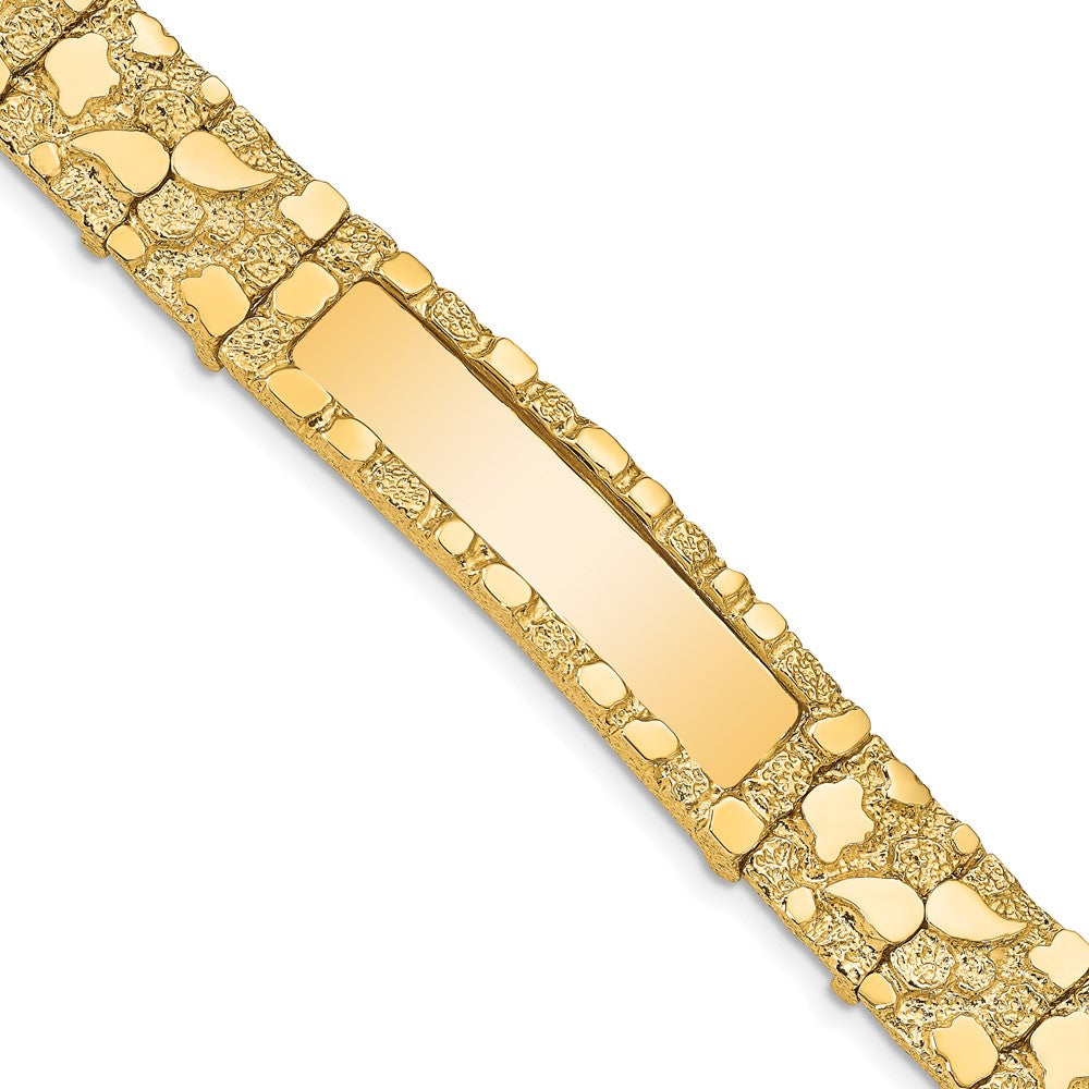 Quality Gold 14k 12.0mm Nugget ID Bracelet Gold     