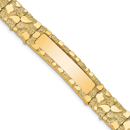 Load image into Gallery viewer, Quality Gold 14k 12.0mm Nugget ID Bracelet Gold     
