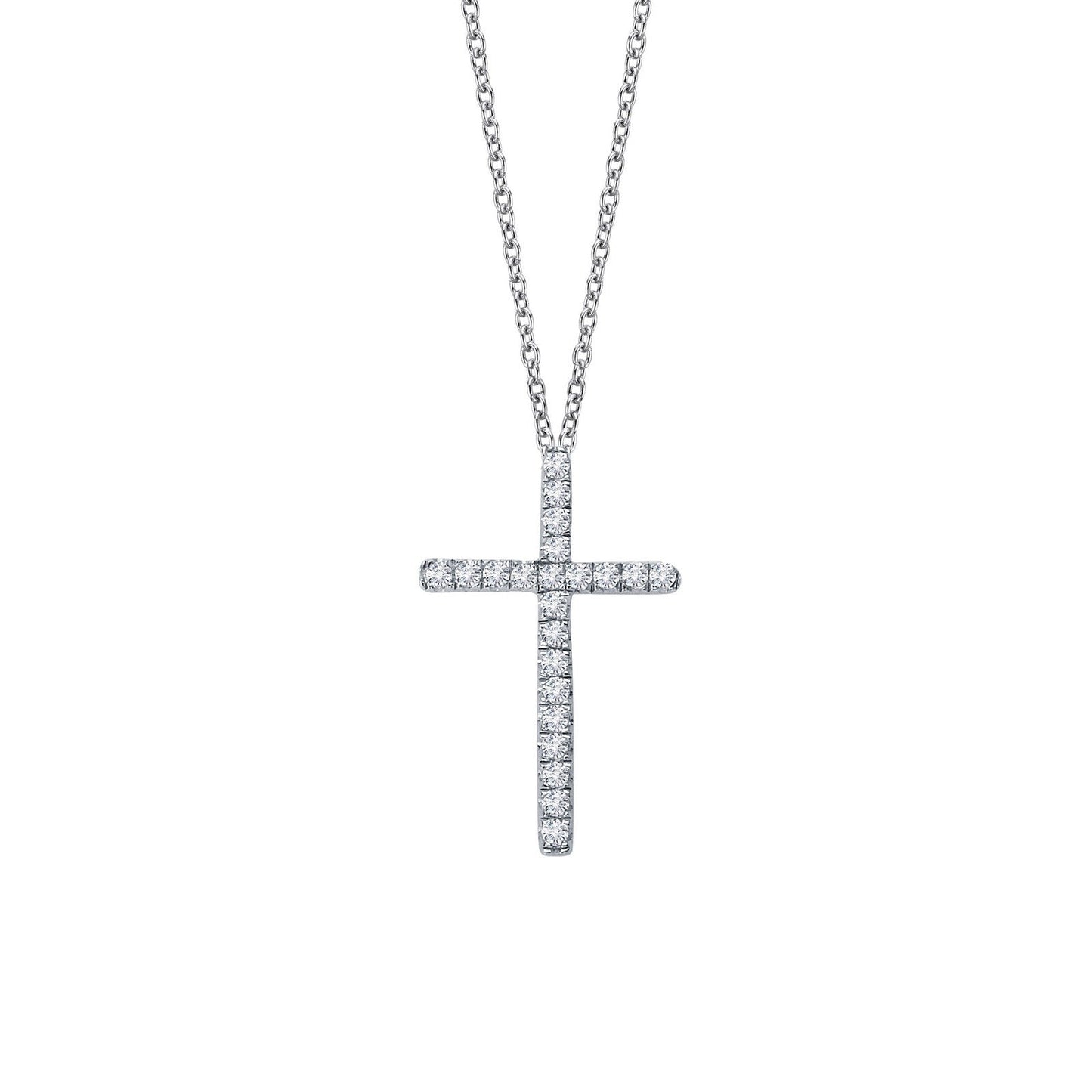 Load image into Gallery viewer, Lafonn 0.22 CTW Cross Necklace Simulated Diamond NECKLACES Platinum 0.22 CTS 
