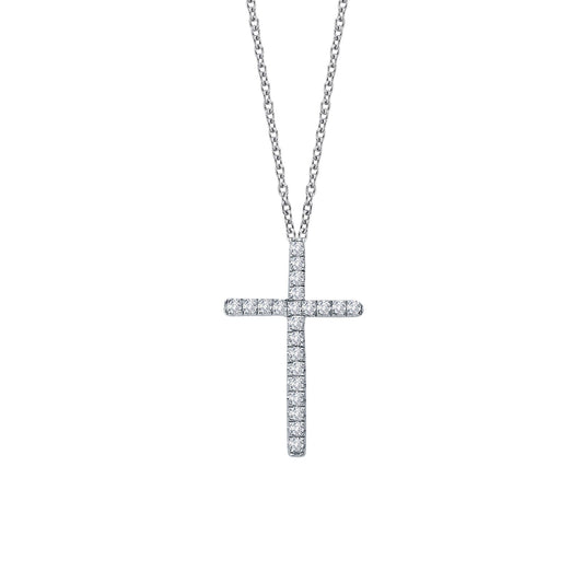 Lafonn 0.22 CTW Cross Necklace 22 Stone Count P0072CLP18