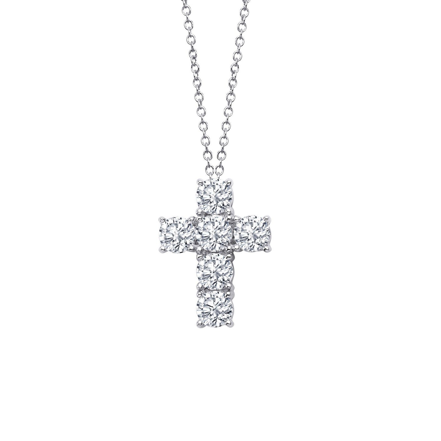 LaFonn Platinum Simulated Diamond N/A NECKLACES 1.5 CTW Cross Pendant Necklace